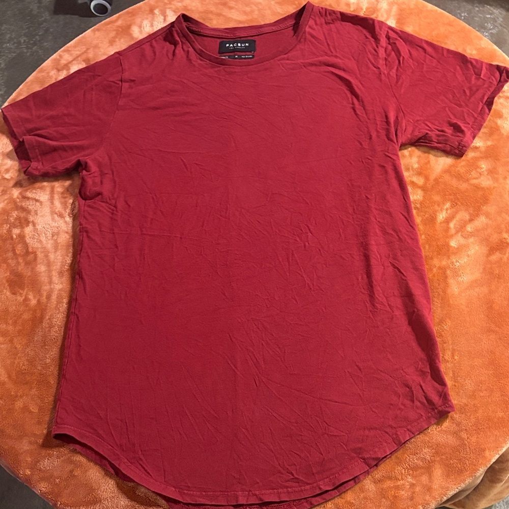 PacSun Men’s Short Sleeve Crewneck T-Shirt — Burgundy Red